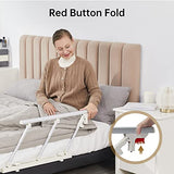 ELENKER Bed Safety Rail, Folding Bed Assist Handle Adjustable Medical Hospital Assistive Devices Bed Railing for Elderly Seniors Adults,28.5"x16.3"