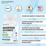 Magnesium Glycinate 500mg [High Potency] Veggie Caps, Chelated for Superior Absorption, Non-GMO, NO Gluten and Dairy, Supports Muscle, Joint, and Heart Health | Total 240 Capsules