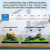 hygger Clip On Full Spectrum Aquarium LED Light, 22W Day-Night Dual Timer Sunrise-Day-Sunset-Moon Fish Tank Light, Adjustable Timer Brightness with 9 Colors for Planted Tank