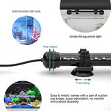 SEAOURA Led Aquarium Light with Timer, Submersible Aquarium Lights for Fish Tank, Fish Tank Light with Auto On/Off, 3 Lighting Modes, Adjustable Brightness (26.8 in for 28-52inch Planted Tank), 14W