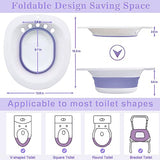 Electric Sitz Bath, Sitz Bath for Hemorrhoids, Sitz Bath for Toilet Seat, Sits Bath Kit for Women, for Soothes Hemorrhoids & Perineum, Automatic Flushing, Foldable, Fits Universal Toilet