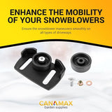 Canamax 490-241-0038 Rolling Skid Shoes Set for Snowblower - Fit Most 2-Stage and 3-Stage Snow Thrower - Compatible with Craftsman MTD, Arnold Troy-Bilt Cub Cadet Yard-Man Ariens and More