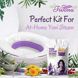 Fivona Yoni Steam Kit 2-in-1 Seat with V Steaming Herbs Purple Night Recipe for Detox, Cleansing, PH Balance and Odor Control