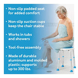 Carex Swivel Shower Stool With Padded Seat, Shower Seat For Seniors, Elderly, Handicap, Disabled, or Those Home From Surgery