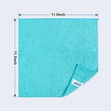 HOMEXCEL Microfiber Cleaning Cloth,100Pack Cleaning Rag,Cleaning Towels with 4 Color Assorted,11.5"X11.5"(Green/Blue/Yellow/Pink)