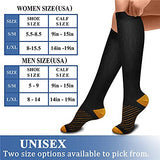 CHARMKING Compression Socks for Women & Men (8 Pairs) 15-20 mmHg Graduated Copper Support Socks are Best for Pregnant, Nurses - Boost Performance, Circulation, Knee High & Wide Calf (L/XL, Multi 26)