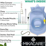 Mikacare Enema Bag Kit Clear Non-Toxic Silicone. for Coffee and Enema Kit for Colon Cleansing - Enema Detox - 2 Quart - Home Colonic Kit - Enema Coffee not Included