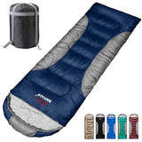 0 Degree Winter Sleeping Bags for Adults Camping -Temp Range (5F – 32F) Portable Waterproof Compression Sack- Cold Weather Sleeping Bags for Big and Tall in Env Hoodie: Hiking Backpacking 4 Season