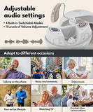 BRUNOS Hearing Aids for Seniors, Charger Case On-the-Go, USA-Made Digital Core, Volume and Modes Adjustable, Rechargeable and Active Noise Cancelling with Dual Microphones, OTC Hearing Amplifier