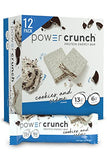 Power Crunch Protein Bars, High Protein Snacks with Delicious Taste, Cookies and Crème, 1.4 Ounce (12 Count)