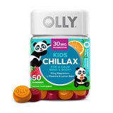 OLLY Kids Chillax, Magnesium Gummies Plus L-Theanine, Lemon Balm, Calm Chews for Kids 4+, Sherbet Flavor - 50 Count