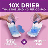 Poise Incontinence Pads & Postpartum Incontinence Pads, 5 Drop Maximum Absorbency, Long Length, 84 Count (2 Packs of 42), Packaging May Vary