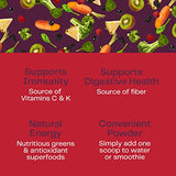 Amazing Grass Greens Blend Superfood: Super Greens Powder Smoothie Mix with Organic Spirulina, Chlorella, Beet Root Powder, Digestive Enzymes & Probiotics, Berry, 100 Servings