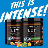 BEYOND RAW LIT | Clinically Dosed Pre-Workout Powder | Contains Caffeine, L-Citrulline, Beta-Alanine, and Nitric Oxide | Jolly Rancher Green Apple | 30 Servings