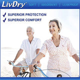 LivDry Adult Incontinence Underwear, Extra Absorbency Adult Diapers, Leak Protection, Small, 20-Pack