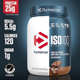 Dymatize ISO100 Hydrolyzed Protein Powder, 100% Whey Isolate Protein, 25g of Protein, 5.5g BCAAs, Gluten Free, Fast Absorbing, Easy Digesting, Fudge Brownie, 20 Servings