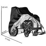 Wheelchair Cover,Electric Wheelchair Cover,Wheelchair Cover for Storage,Heavy Duty Waterproof&Dustproof Cover for wheelchair,Mobility Scooter,Prevent Rain Wind Dust Sun Uv, for indoor and outdoor