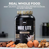 REDCON1 MRE Lite Whole Food Protein Powder, Peanut Butter Cookie - Low Carb & Whey Free Meal Replacement with Animal Protein Blends - Easy to Digest Supplement Made with MCT Oils (30 Servings)