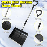 Snow Shovel, Snow Shovel for Driveway, Detachable Ergonomic D-Grip Handle for Snow Removal Shovel, Snow Shovel for Car Home Garden