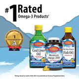 Carlson - Cod Liver Oil, 1100 mg Omega-3s, Wild-Caught Norwegian Arctic Cod-Liver Oil, Sustainably Sourced Nordic Fish Oil Liquid, Unflavored, 500 ml (16.9 Fl Oz)