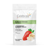 Celebrate Vitamins Calcium Citrate Soft Chews - 500mg Calcium Citrate, 500 IU Vitamin D3 - Bone Health Support, Sugar & Gluten Free, Calcium After Bariatric Surgery, Strawberry Banana Cream, 90 Count