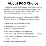 Cedarcide Outdoor Bug Control Concentrate | Kills & Repels Mosquitoes, Ticks, Fleas, Mites & More with Natural Essential Oils | Family & Pet-Safe | PCO Choice | Quart with Sprayer Included