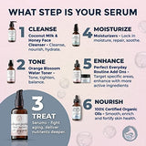 Peptide Collagen Serum for Face - Anti-Aging Facial Serum, Tighten Lift Hydrate & Plump All Skin Types, Reduce Fine Line & Wrinkles, All Natural Ingredients - Foxbrim Naturals (1 Fl Oz)