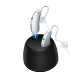 Banglijian Hearing Aids - Noise Reduction, Clear Sound, Volume Control, Easy Operation, Magnetic Charging, Long Battery, small BTE Hearing Amplifiers for Seniors- Designed for Mild to Severe Loss (Silver)