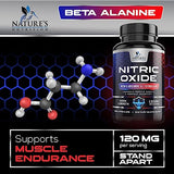 Extra Strength Nitric Oxide Supplement L Arginine 3X Strength - Citrulline Malate, AAKG, Beta Alanine - Premium Muscle Supporting Nitric Oxide Booster for Strength & Energy Supplements - 180 Capsules