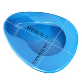 YUMSUM Firm Thick Stable PP Bedpan Heavy Duty Smooth Countoured for Bed-Bound Patient (Blue)