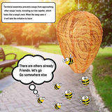 DECYOOL 2 Pack Wasp Nest Decoy Wasp Deterrent for Hornets Yellow Jackets Outdoor Waterproof Material (Dark Color)