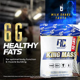 Ronnie Coleman Signature Series King Mass XL Mass Gainer Protein Powder, Muscle Gainer, 60g Protein, 180g Carbohydrates, 1,000+ Calories, Creatine and Glutamine, Cookies N' Cream, 10 Pound