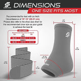 Sleeve Stars Ankle Brace for Women & Men, Achilles & Plantar Fasciitis Relief Compression Sleeve, Foot Brace with Ankle Support Strap, Heel Protector Wrap for Pain, Tendonitis & Sprain (Pair/Gray)