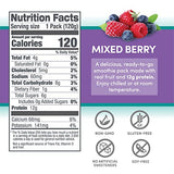 Designer Wellness Protein Smoothie, Real Fruit, 12g Protein, Low Carb, Zero Added Sugar, Gluten-Free, Non-GMO, No Artificial Colors or Flavors, Mixed Berry, 12 Count