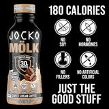 Jocko Mölk Protein Shakes – Naturally Flavored Protein Drinks, KETO Friendly, No Added Sugar, 30g Grass Fed Protein - Ready to Drink, 12 FL Oz, 12pk, Liquid (Sweet Cream Coffee)