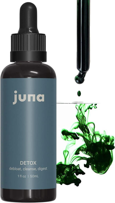 Juna Chlorophyll Liquid Drops, 3X Potency Concentration - Antioxidant Supplement for Detox, Debloat, Internal Deodorant, Energy & Immune Support - Fresh Minty Lemon Taste