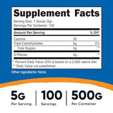 Nutricost D-Ribose Powder 500 Grams - 5000mg Per Serving, Non-GMO (500 Grams)