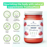 TrueSeaMoss Wildcrafted Irish Sea Moss Strawberry and Elderberry Bundle Organic Raw Seamoss Rich in Minerals, Proteins & Vitamins