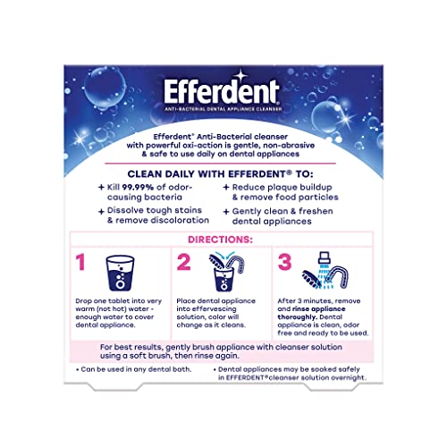 Efferdent Retainer Cleaning Tablets, Denture Cleaning Tablets for Dent