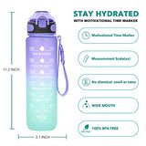 Enerbone 32 oz Water Bottle with Times to Drink and Straw, Motivational Drinking Water Bottles with Carrying Strap, Leakproof BPA & Toxic Free, Ensure You Drink Enough Water for Fitness Gym Outdoor