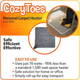 Cozy Toes Carpeted Foot Warming Heater Mat, 70-Watt Heated Warming Pad for Under Desk and More, by Cozy Products