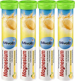 Mivolis Magnesium effervescent Tablets - Dietary Supplements 4 Packs x 20 pcs | Germany