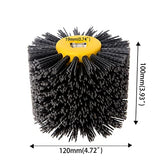 YKLP 5 Inch Abrasive Nylon Drawing Wheel,Drum Burnishing Brush for Wooden Furniture Floor Polishing 120 Grit