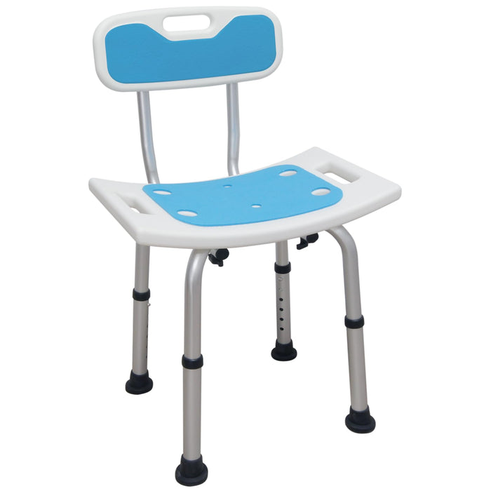Bcareself Shower Seat for Inside Shower Narrow Bathtub Bath Stool with Back with Arms Shower Stool Shower Chairs for Seniors Elderly Disabled Handicap Height Adjustable Tool-Free Assembly