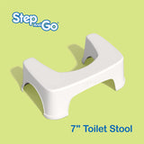 Step and Go Toilet Stool 7" - Bathroom Squat Stool