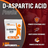BULKSUPPLEMENTS.COM D-Aspartic Acid Powder - Amino Acids Supplement, DAA Supplement - Unflavored, Soy Free - 3000mg (3g) per Serving, 333 Servings (1 Kilogram - 2.2 lbs)