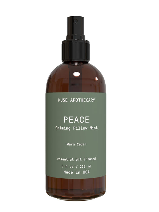 Muse Apothecary Pillow Ritual - Botanical Collection - Calming and Relaxing Pillow Mist, Linen and Fabric Spray - Infused with Natural Aromatherapy Essential Oils - 8 oz, Warm Cedar