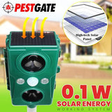 PestGate Ultrasonic Pest Repeller - Motion Sensor, Outdoor Cat Repellent, Ultrasonic Animal Repellent, Rechargeable Solar, Ultrasound and Sonic Waves, Flashing Light, Waterproof & Non-Aggressive