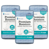 Because Premium Incontinence Boosters - Add Extra Absorbency to Adult Diapers - Super Absorbent, Soft, Contoured Fit - Unisex - 60 Boosters (3 Packs of 20) Packaging May Vary
