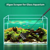 SWETOR Algae Scraper for Glass Aquarium, Fish Tank Algae Scraper Comes with 10 Replaceable Stainless Steel Blades, Essential Aquarium Cleaning Tools.